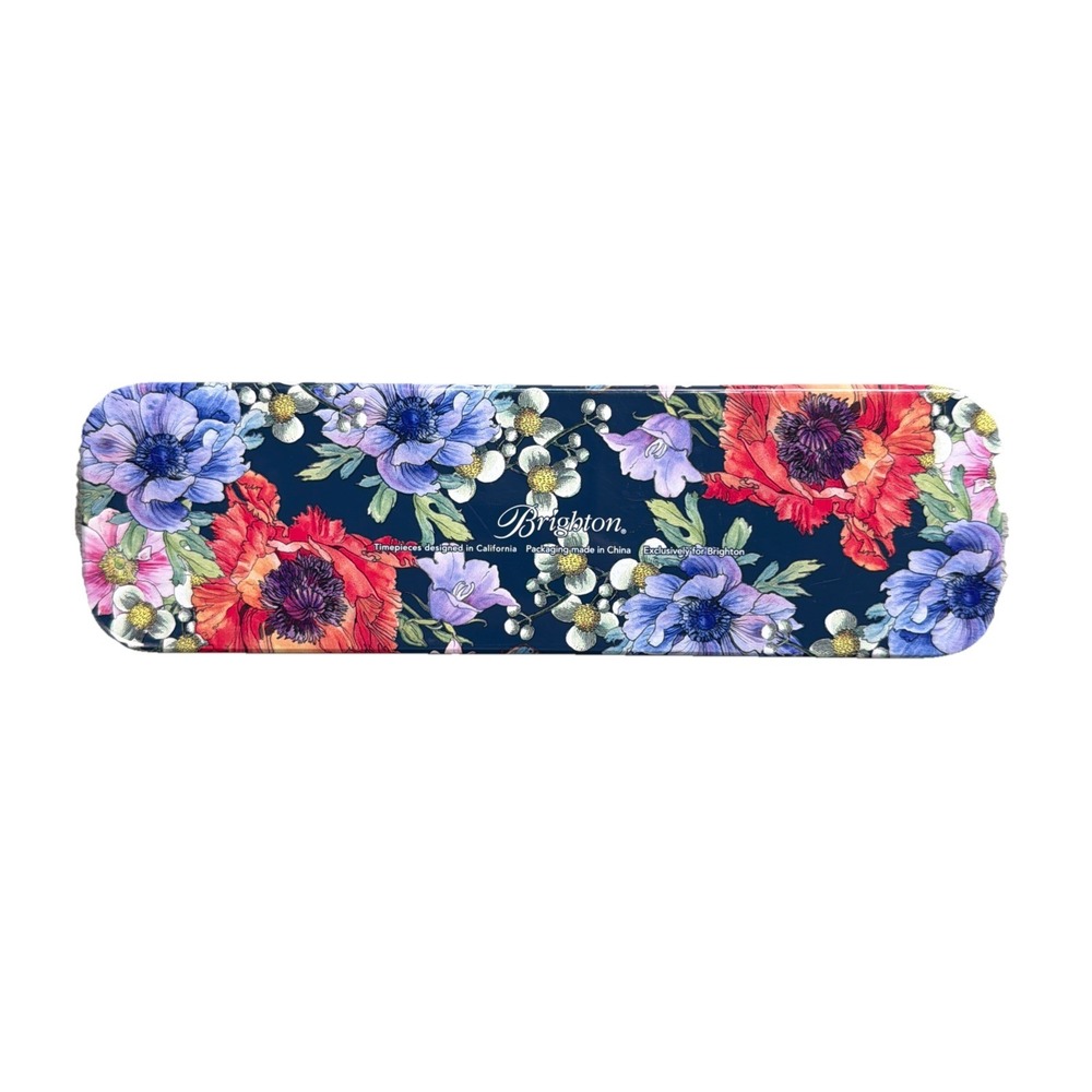 Brighton Floral Metal Presentation Box for Watches Jewelry Storage Travel Case